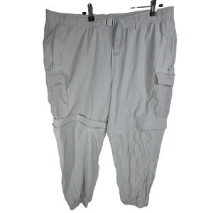 Lululemon Jogger Mens XXL Gray Ripstop Convertible Hiking Pants Zip Off Cargo